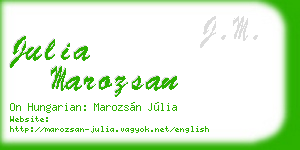 julia marozsan business card